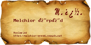 Melchior Árpád névjegykártya
